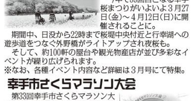 森田鉄工所権現堂桜堤Mirai Park桜まつり 3/27（金）～4/12（日）